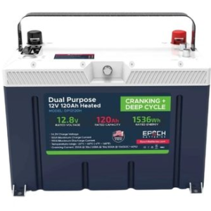 Epoch Batteries - 12v - 120ah DUEL PURPOSE Marine Battery (Cranking and Reserve Power)